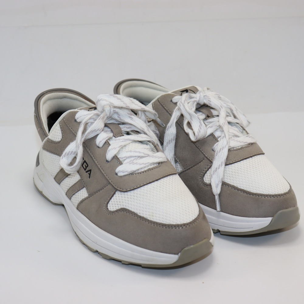 Zeba Hands-Free Sneakers 8‎ Gray White Womens Walking Shoes Slip On 04329